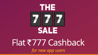Flat Rs.777 cashback on first flight booking (Live at 12 pm Today) 