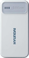 Hyundai MPB 50W Ultra Slim Portable 5000 mAh Power Bank  (White, Lithium Polymer)