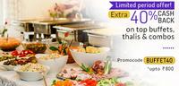 Little app - Extra 40% cashback on buffets, thalis & combos