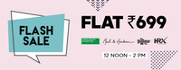 Jabong flash sale 12-2pm: everything @Rs.699 Upto 75% discount on Roadstar, Mast & Harbour, HRX, UCB..