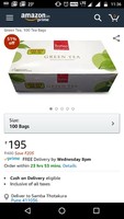 Typhoo green tea 100 sachets at 195rs in amazon