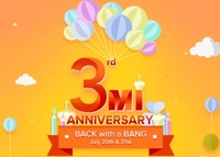 We Turned 3 : Mi 3rd Anniversary Sale [Rs. 1 Flash Sale + Free Coupons & More Stuff]
