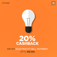 NIKI 20% cashback (upto ₹ 100) on your 1st electricity bill payment(Debit Card!)
