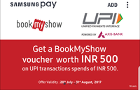Samsung Pay: Get a BookMyShow voucher worth 500 on doing UPI transactions of 500