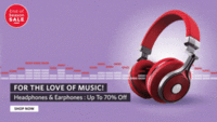 Headphones & Earphones - upto 70% off