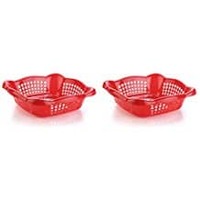 Nayasa Melow 2 Piece Plastic Fruit Basket Set @58rs
