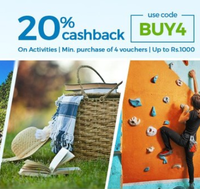Flat 20% CASHBACK On Activities at Nearbuy