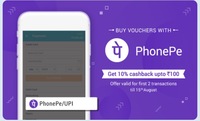10% cashback(twice) on vouchers via phonepe UPI on Magicpin app