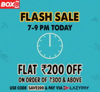Box8 : Rs 200 off on orders above Rs 300 (7-9 PM)