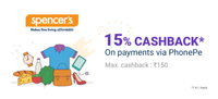 Get 15% cashback. at Spencer via phonepe