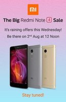 Big Redmi Note 4 Sale on 2nd August