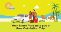 Get a free Share Pass, a free Outstation trip & free Gaana+ subscription