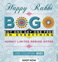 Buy 1 Get 1 Free on Clothing, Footwear & Accessories 