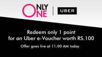 Get an Uber e-Voucher worth Rs. 100 for only 1 axis edge point.