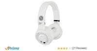 Sound One P-6 Wireless Bluetooth Headphones with Mic +MP3(SD CARD Function) , AUX Cable ,Foldable , Compatible with All Android /IOS Mobiles/Smart Phones/Cell Phones (White/Silver)