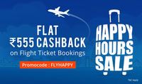 Paytm : Flat 555 cashback (No minimum order) on 1st flight booking (11 am - 3 pm)