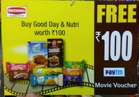 Get Rs100 Paytm Movie Voucher On Buying GoodDay And Nutri Biscuits