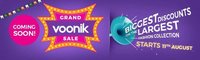 Grand Voonik Sale : Biggest Discounts on the Largest Fashion Collection Starts 11th August 