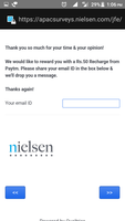 Get Free Rs.50 Paytm by NIELSEN survey