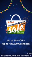 Shop for Rs 500 and get Rs 100 cashback on Paytm Mall Independence day Sale
