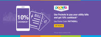 Get 10% Cashback Offer on Utility Bills by Pockets | 9 Aug - 8 Sep