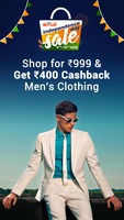 Men's Clothing - Shop For Rs.999 & Get Flat Rs.400 Cashback