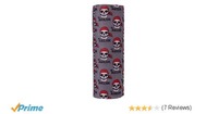 Autofy Unisex Pirate Skull Lycra Headwrap for Bikes (Grey and Red, Free Size)