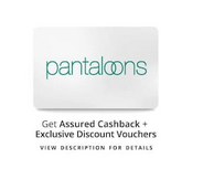 Flat 20% cashback on Pantaloons E Gift Card