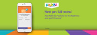 Pockets Offer on Adding Money - Rs 25 Extra on Rs. 250