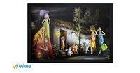 PPD village scenery painting with High quality Frame