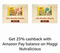 Get 25% cashback with Amazon Pay balance on Maggi Nutralicious + 33% off