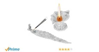 Jaipuri haat Traditional Metal Diwali Pooja Chirag Deepak (Dia) with Ash Free Agarbatti Stand  For Rs. 199 @71% Off MRP Rs.  700