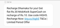 Get flat Rs.30 MobiKwik SuperCash on recharge of Rs.10