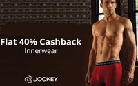 40% cashback on Jockey Innerwear 