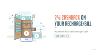 Get 2% Cashback on your recharge/bill with Freecharge