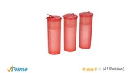 All Time Plastics Freeze Bottle Set, 1 Litre, Set of 3, Red