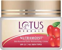 Lotus Herbals Nutramoist Skin Renewal Daily Moisturising Creme with SPF 25, 50g 