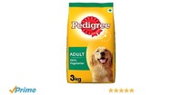 Pedigree Adult Dog Food Vegetarian, 3 kg (Pantry)
