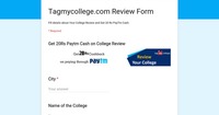 Fill a College Review and get Rs.20 Paytm cash