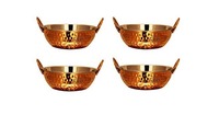 Taluka Copper Stainless serving Kadai Pack Of 4