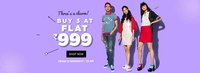 Buy 3 at Flat ₹999 | 12AM-10AM