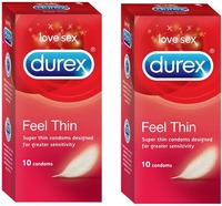 (Loot Mrp error) Durex Love Sex Feel Thin Condom (Set of 2, 20S) @118.8/- Mrp 330/-