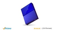 WD My Passport 4TB USB 3.0 Portable External Hard Drive (Blue) at 9999