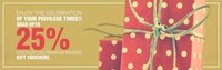 Get upto 25% Off on Premium Branded Gift Vouchers with YES FIRST Credit & Debit Cards