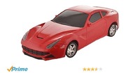 Sonic SE00056_1 1:18 Rechargeable Remote Control Car with Dangling Steering Wheel Remote, Red
