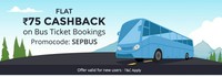 Flat Rs. 75 CASHBACK ON Bus Ticket Booking