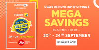 Jabong Big Billion Days Sale 2017: Offer Details - 20-24 Sep.