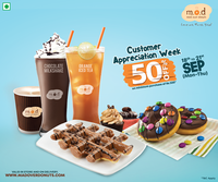 Flat 50% Off on Mad Over Donuts (Min order Rs.500)
