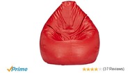 Solimo XL Bean Bag Cover Without Beans (Red)