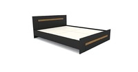UNiCOS Denver King Size Bed with Storage (Midnight Oak and Zebrano) @10,499